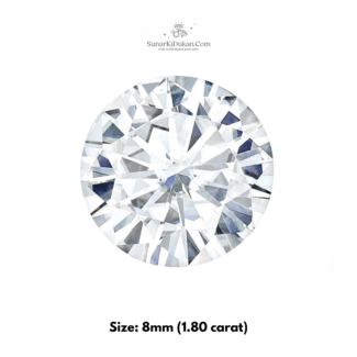 Moissinate stone, Size 8mm (1.80 carat)