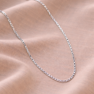 92.5 Sterling Silver Italian Box Chain for Men 22 Inches