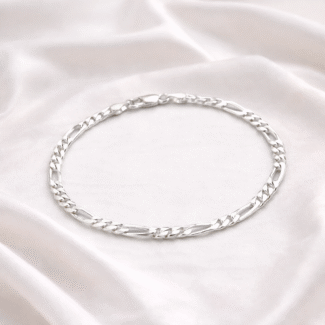 Buy Silver Men Figaro Bracelet
