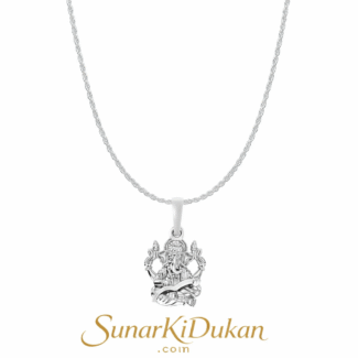 Silver Ganesha Pendant with Chain