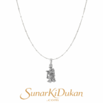 Radha Krishna Locket (Pendant) in 92.5 Sterling Silver with Beads Chain