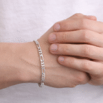 Shop Silver Men Figaro Bracelet