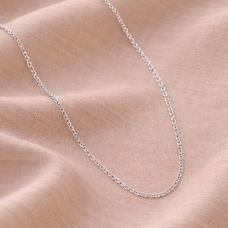 Silver Italian Anchor Chain for Men 22 Inches