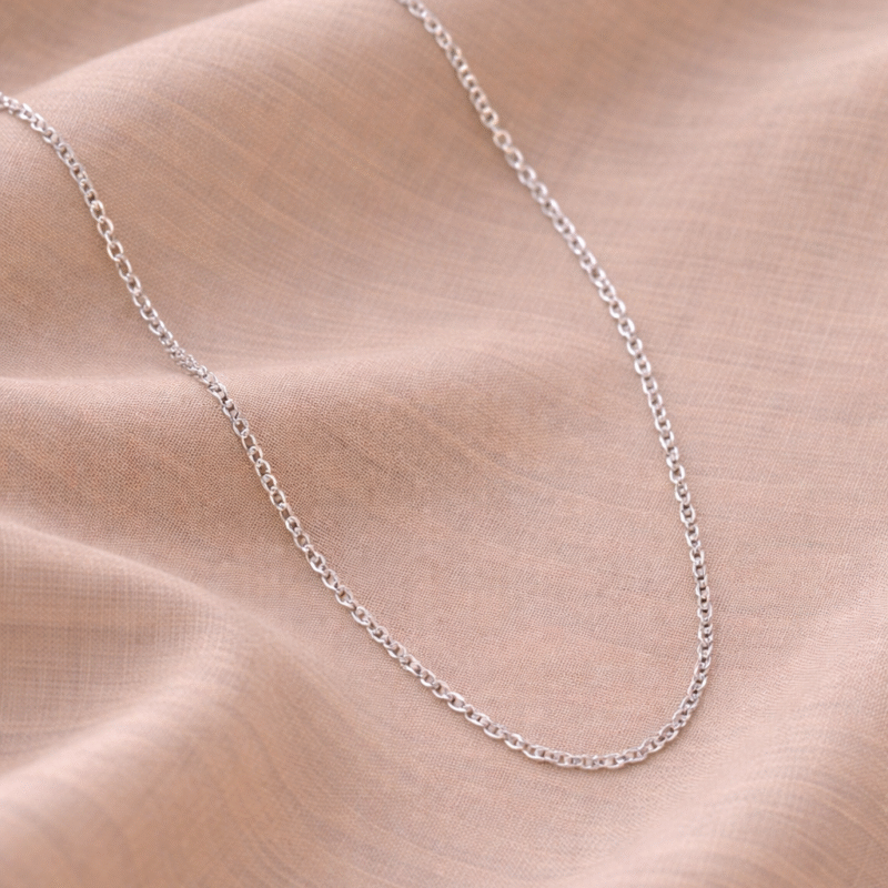 Silver Italian Anchor Chain for Men 22 Inches