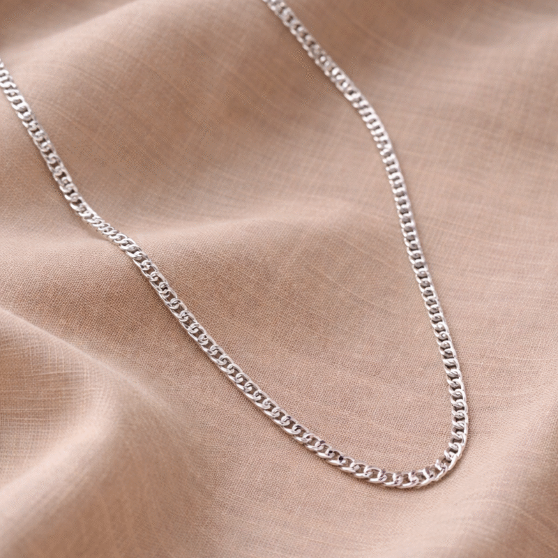 Italian Curb Chain for Men 22 Inches