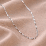 Silver Italian Figaro Chain for Men 22 Inches