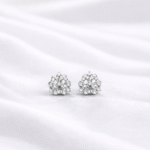 Sterling Silver Floral Stud Earrings for Women