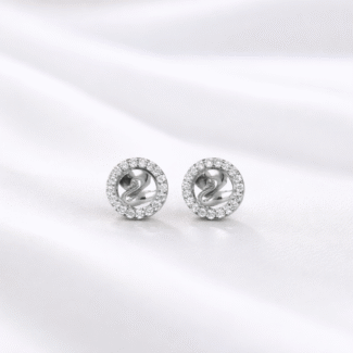 Sterling Silver Swan Studs for Women