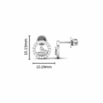 Sterling Silver Swan Studs for Women Size Details